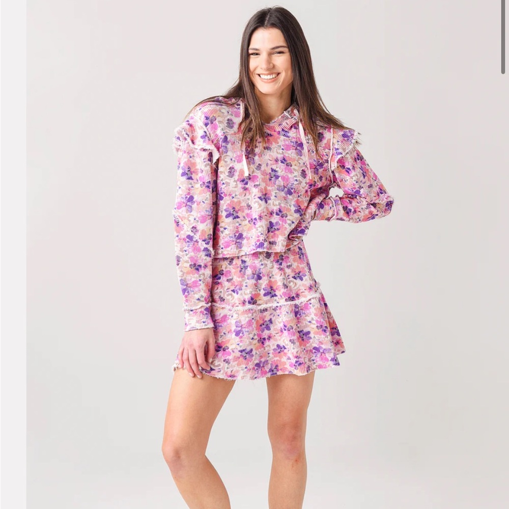 LoveShackFancy Desta hoodie and skirt - XS